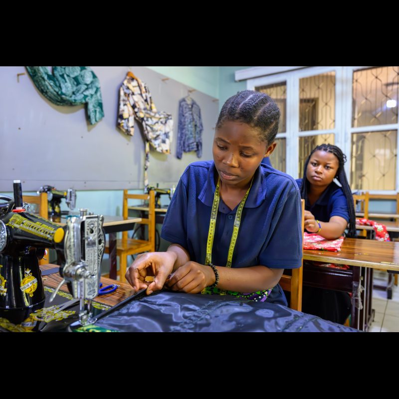 Young women sew with focus and purpose at a Sifa training center in Dar es Salaam. Sifa equips women with skills to launch small businesses, empowering them to invest in their families, churches, and communities across East Africa with a gospel-centered approach.